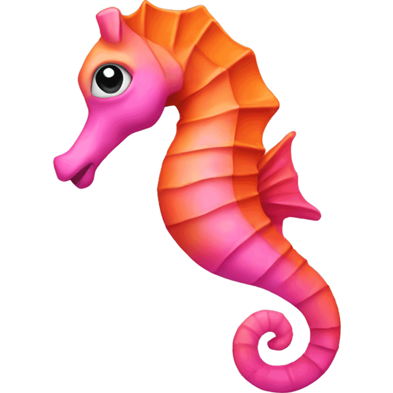 pink and orange sea horse emoji