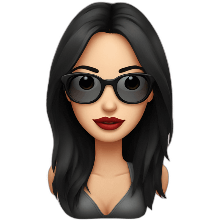 Megan Fox con lentes y abraza un perro emoji