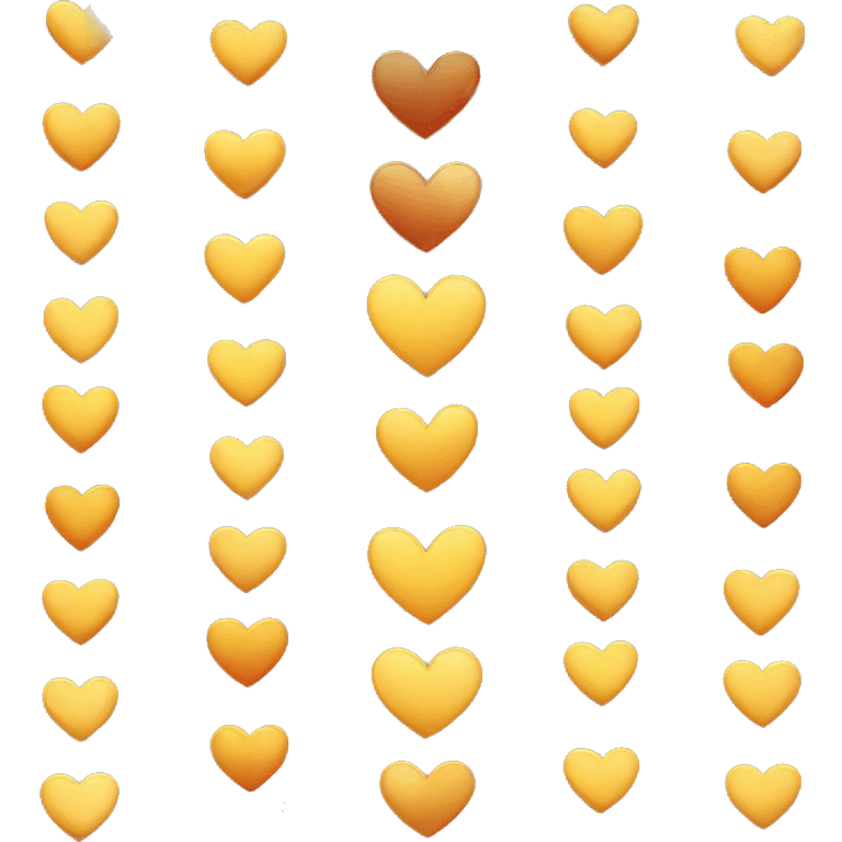 golden sunset colored heart emoji