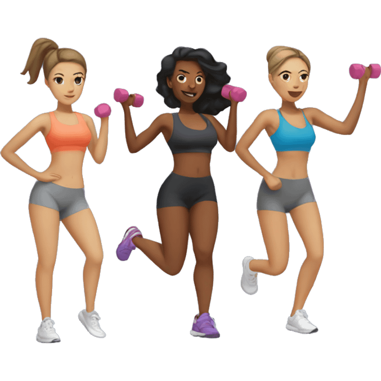 Workout with girlfriends emoji