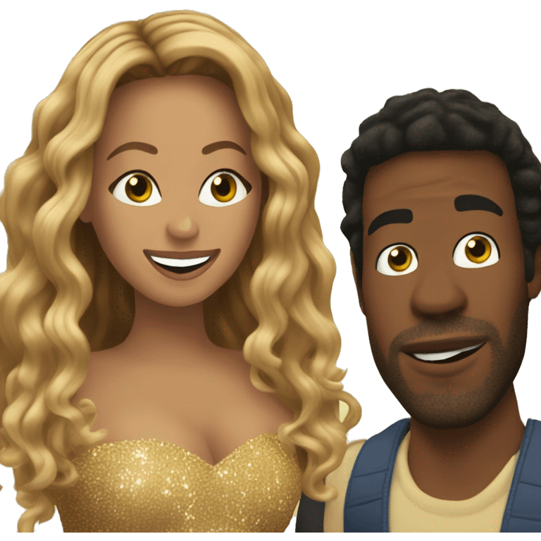 Beyoncé singing with Chappell Roan emoji