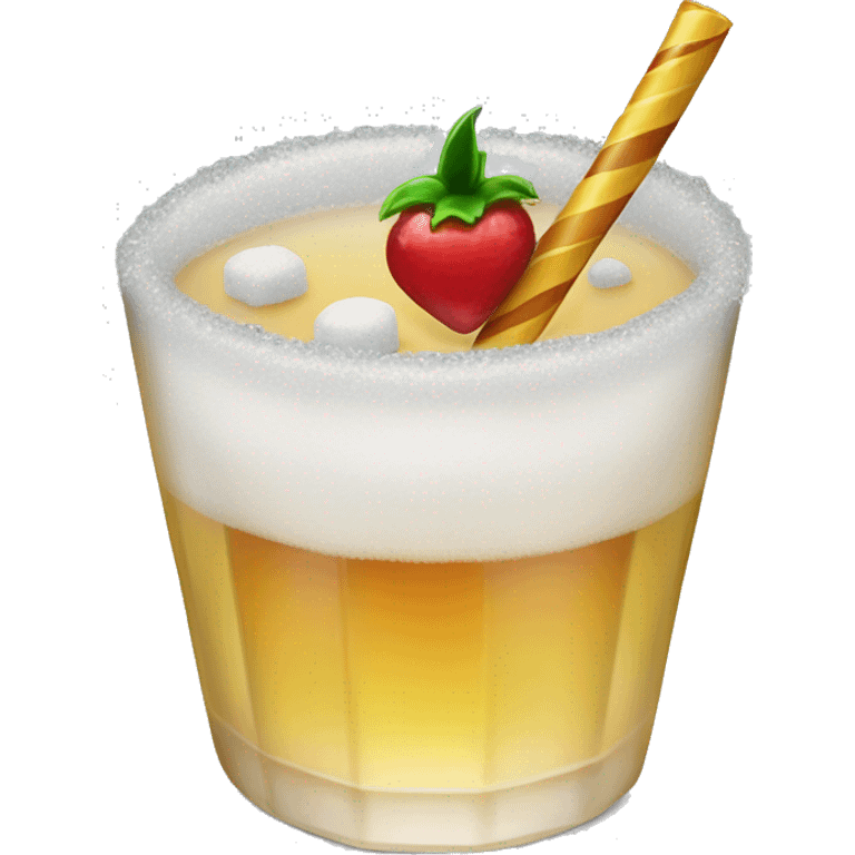 New Year's drink sugar rim emoji