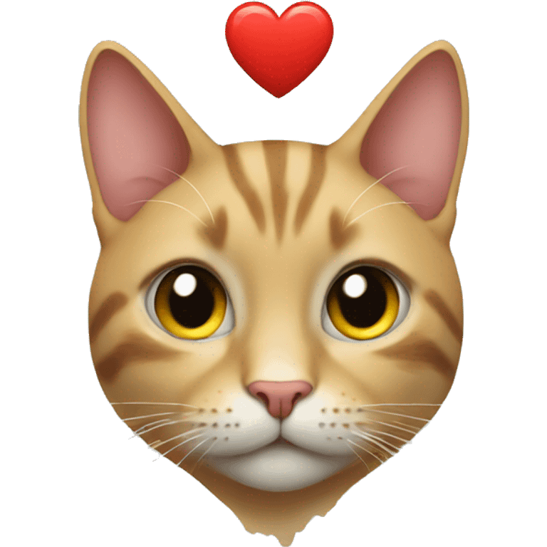 A heart with a cat inside emoji