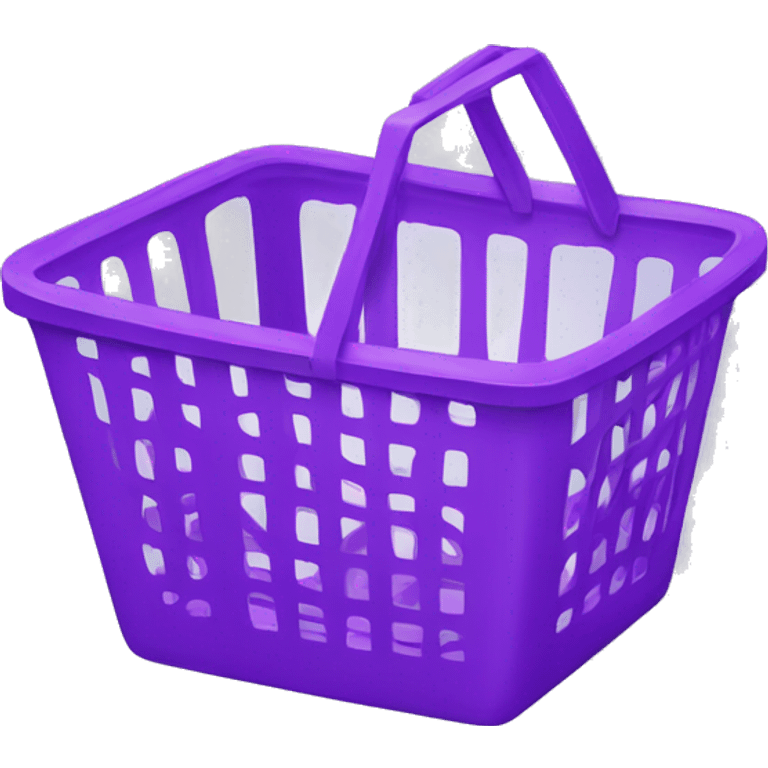 shopping basket violet emoji