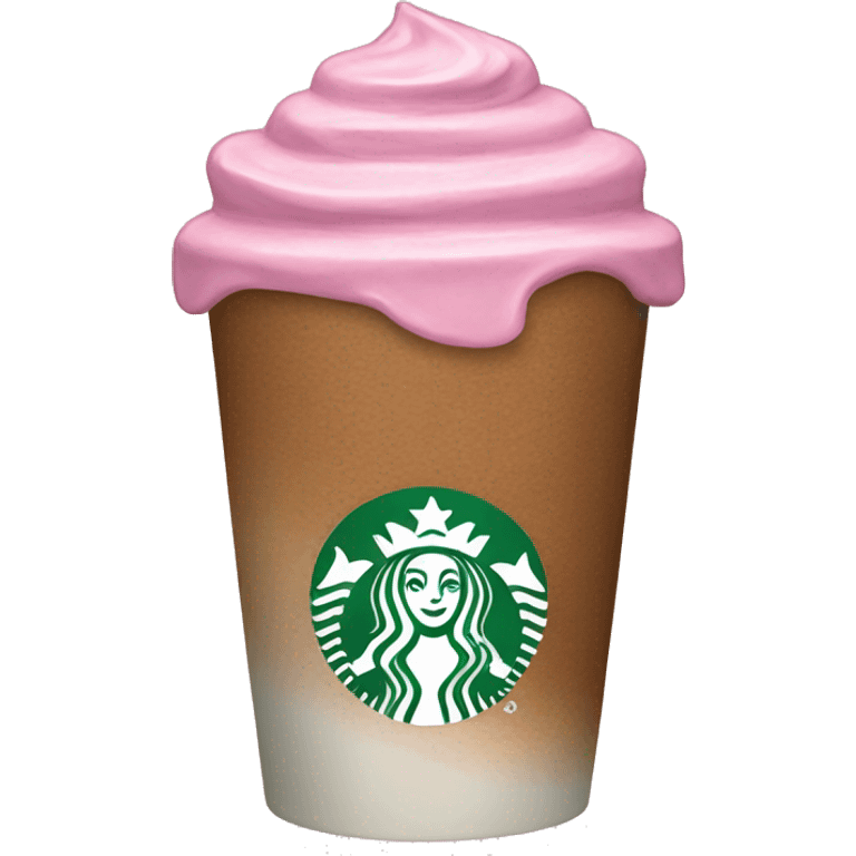 Starbucks coffee pink emoji