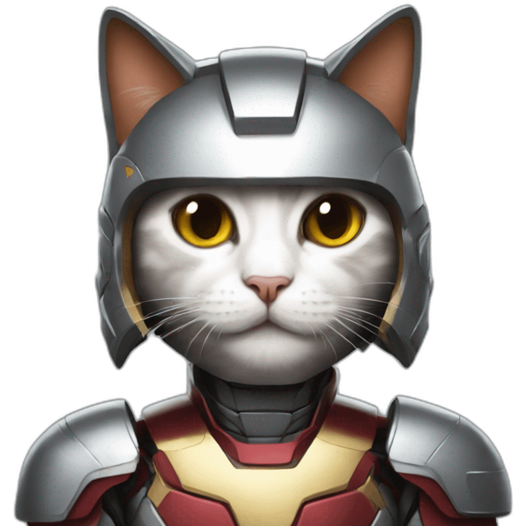 Cat with iron man armor emoji