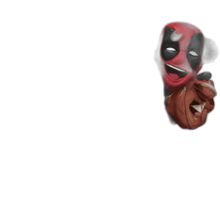 Deadpool laugh hyper realistic emoji