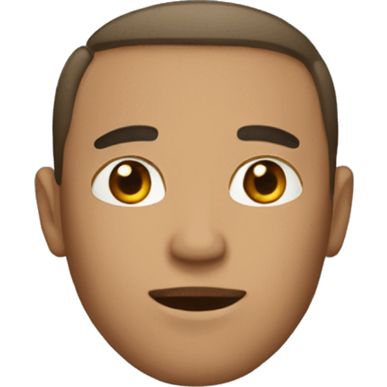 A man with straight short hair emoji