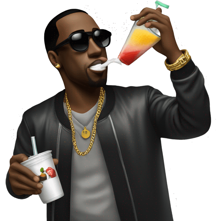 P.Diddy putting sugar in a drink emoji