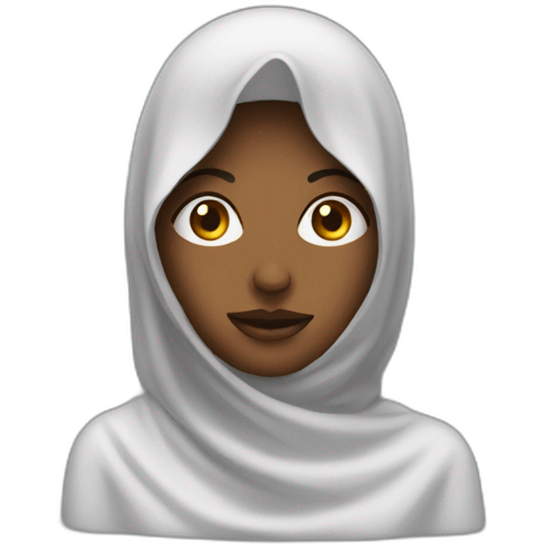 veiled woman who hesitates emoji