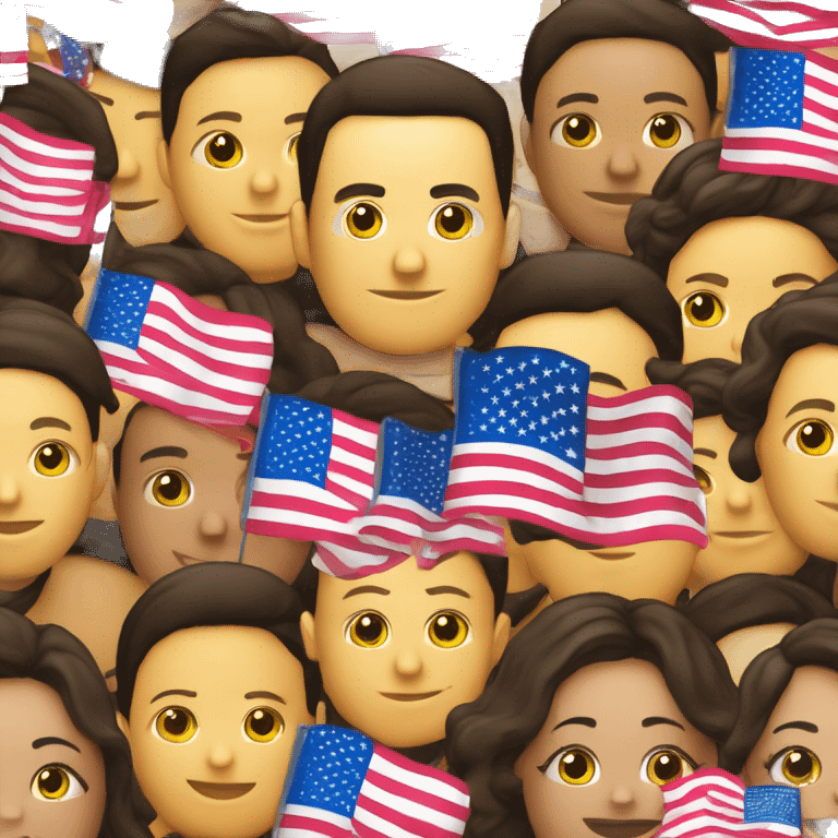 Carita  con la bandera de estados unidos emoji