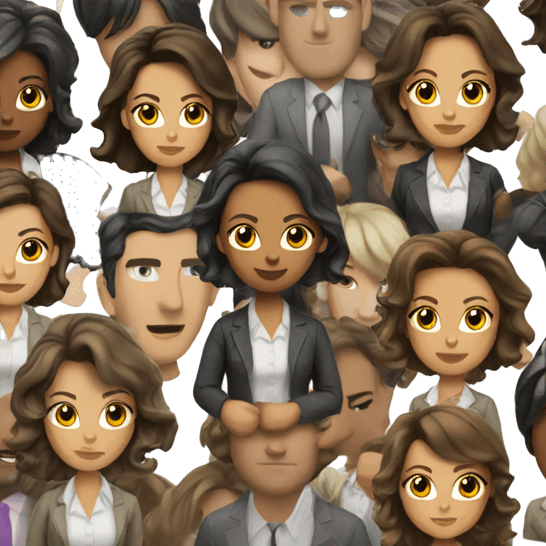 Brunette boss girl  emoji