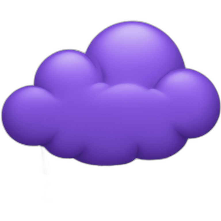 purple cloud with rain emoji