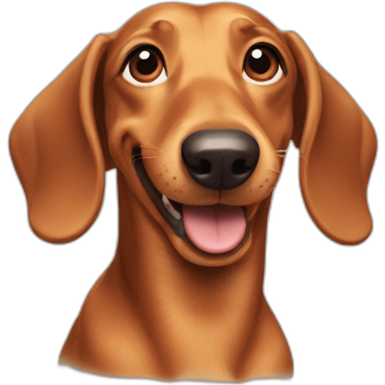 Happy daschund emoji