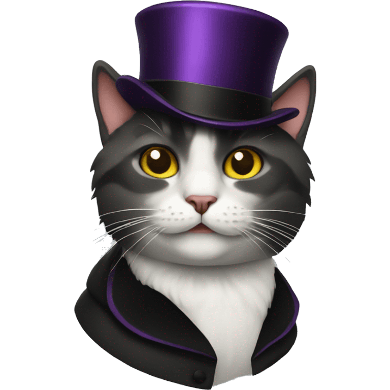 Cat with top hat emoji