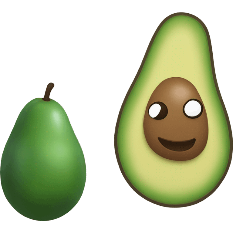 avocado and a baby avocado emoji