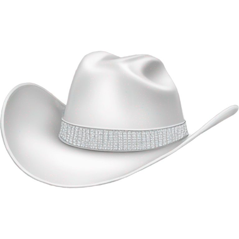 white diamante cowboy hat emoji