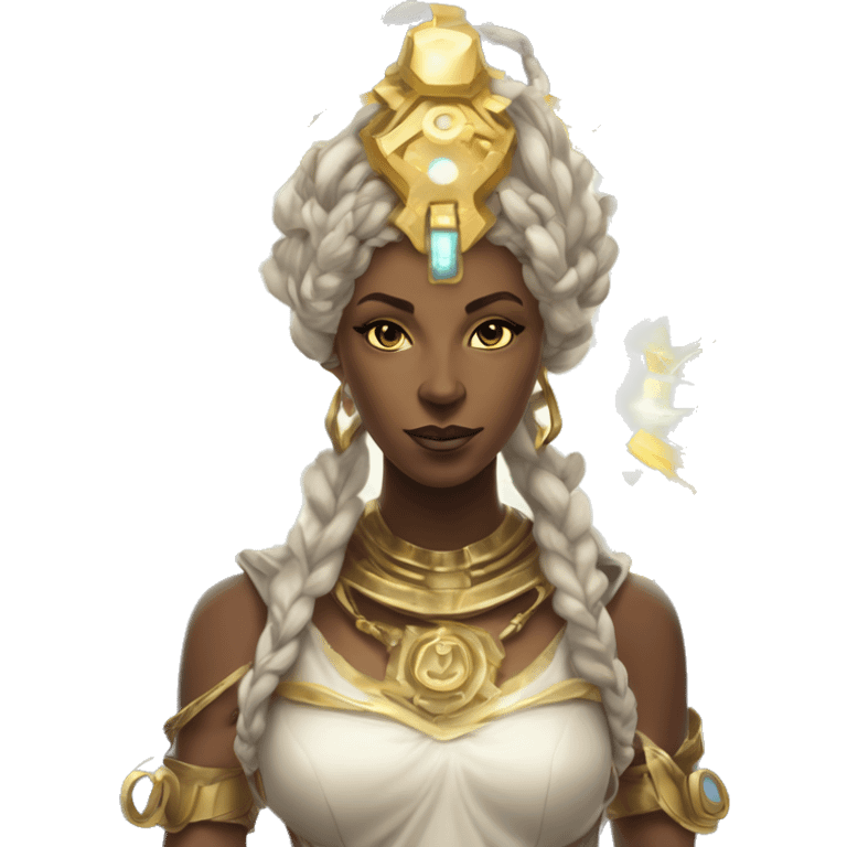 Technomancy Goddess is a mystical being who controls both magic and technology. She can cast spells on technological networks. Her powers blend the ancient art of magic with advanced cybernetics and technology. She can command machines emoji