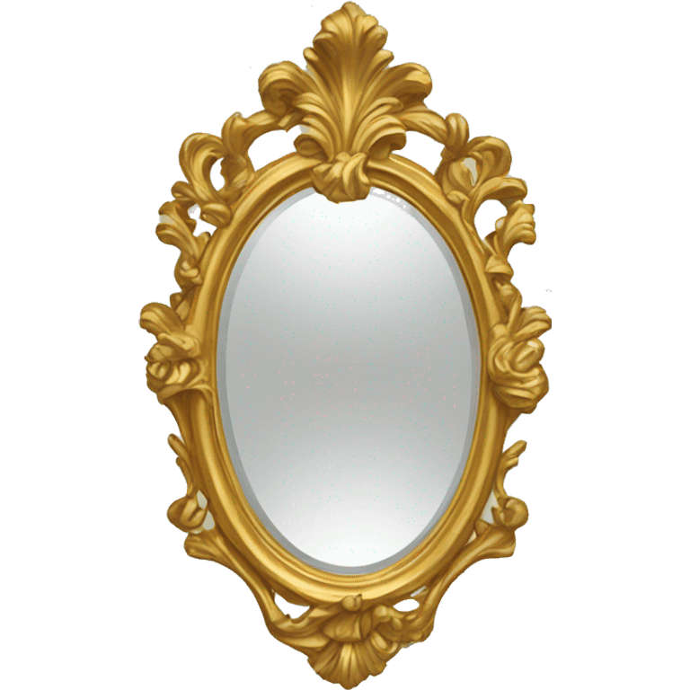 Rococo gold mirror emoji