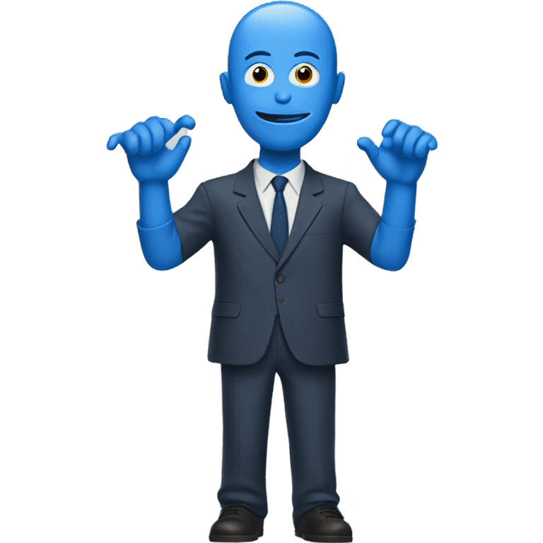 blue man with many arms emoji