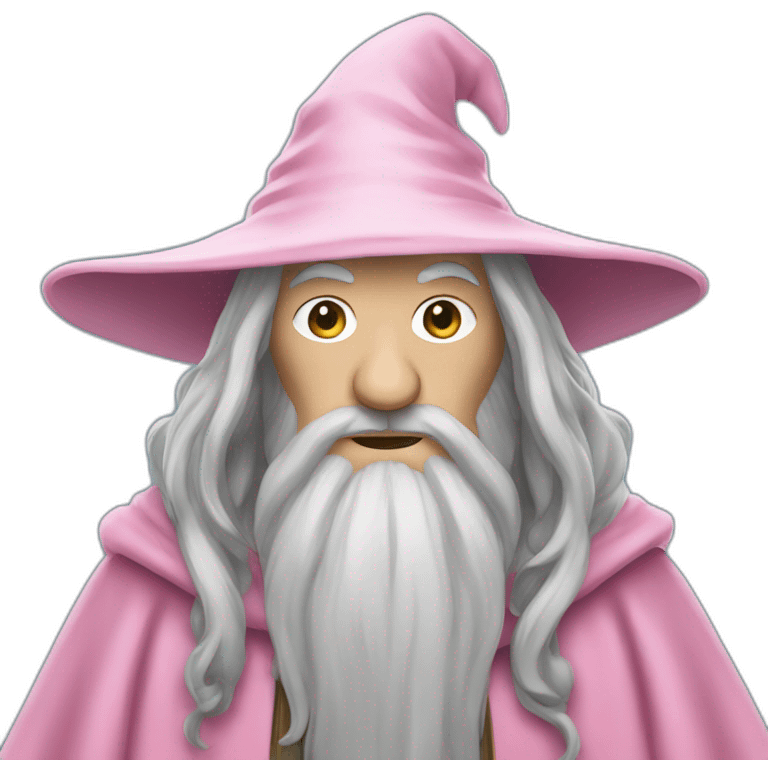 gandalf with pink robes emoji