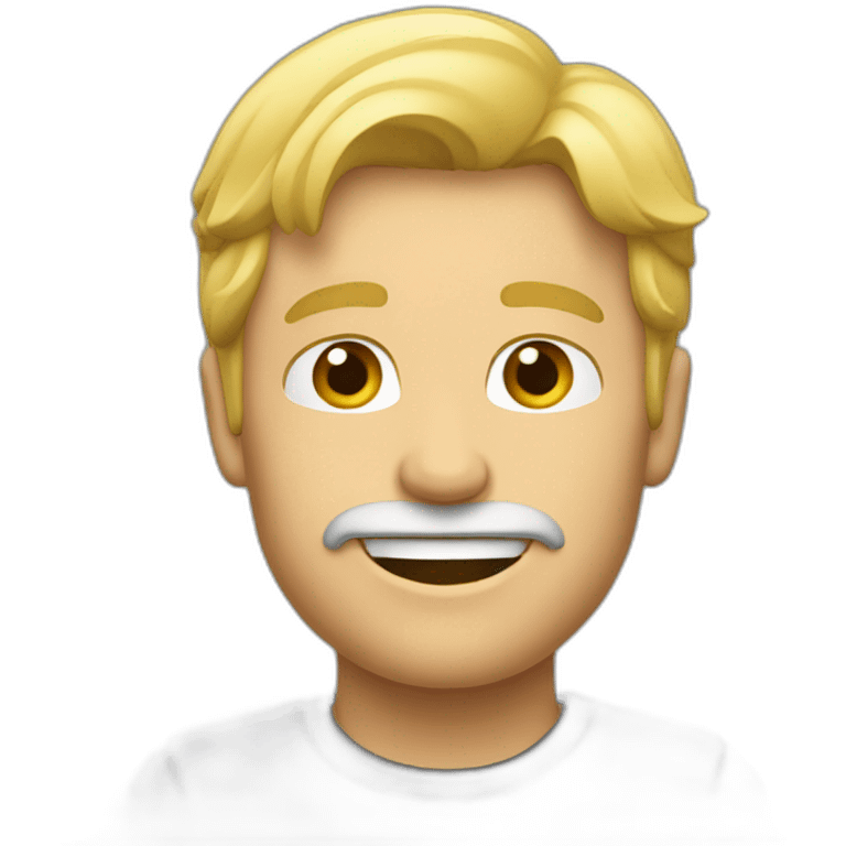 un homme blond qui est gêné emoji