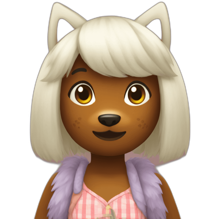 animal crossing furry croatian girl emoji