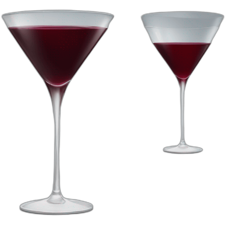 Red wine In Martini glass emoji