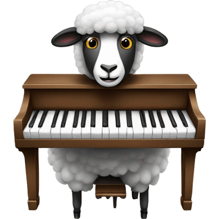 Sheep playing piano  emoji