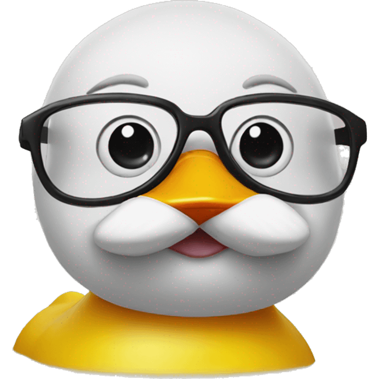 rubber duck with glasses emoji