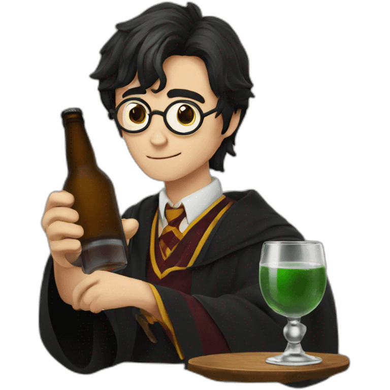 Harry Potter drinking alcohol emoji