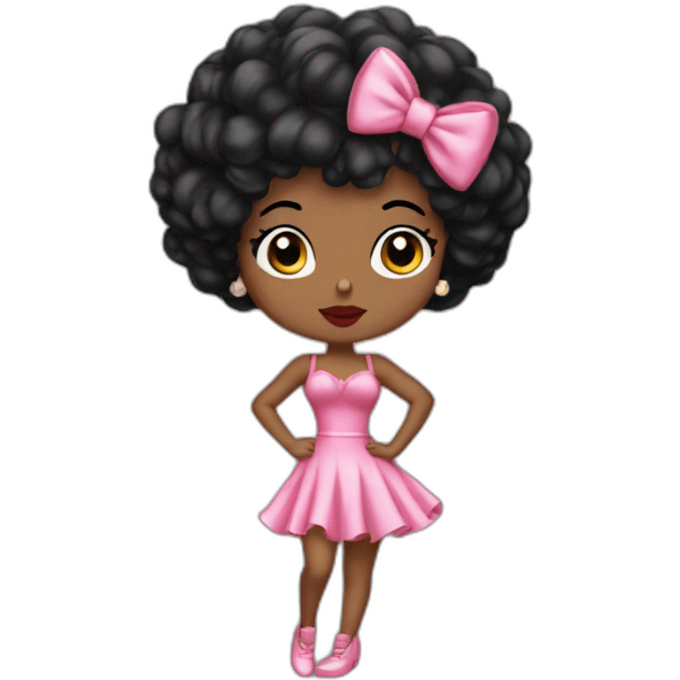 Betty boop traje negro emoji