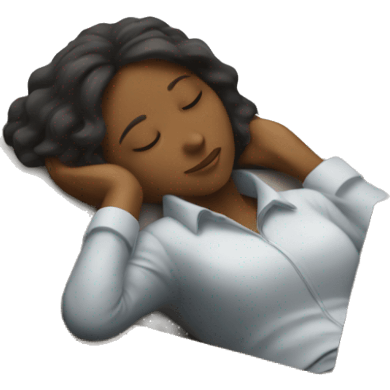 Sleeping at desk woman emoji