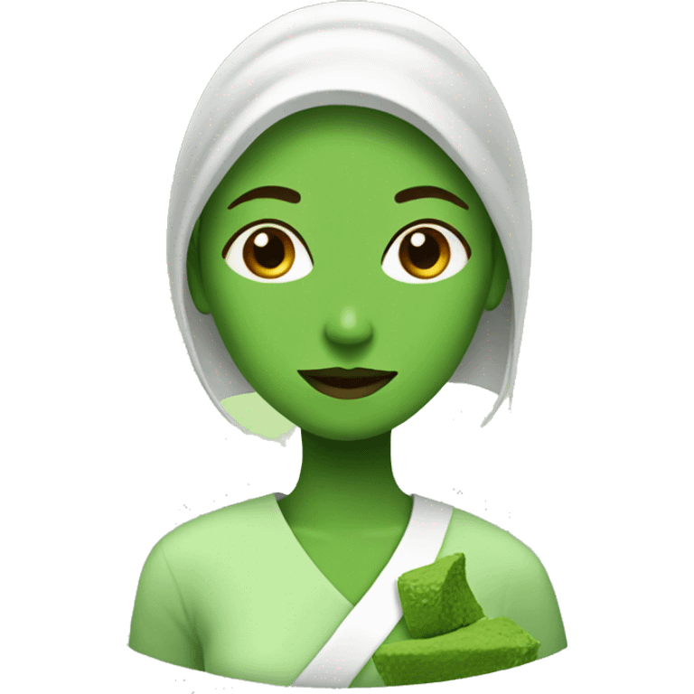 Women with matcha emoji