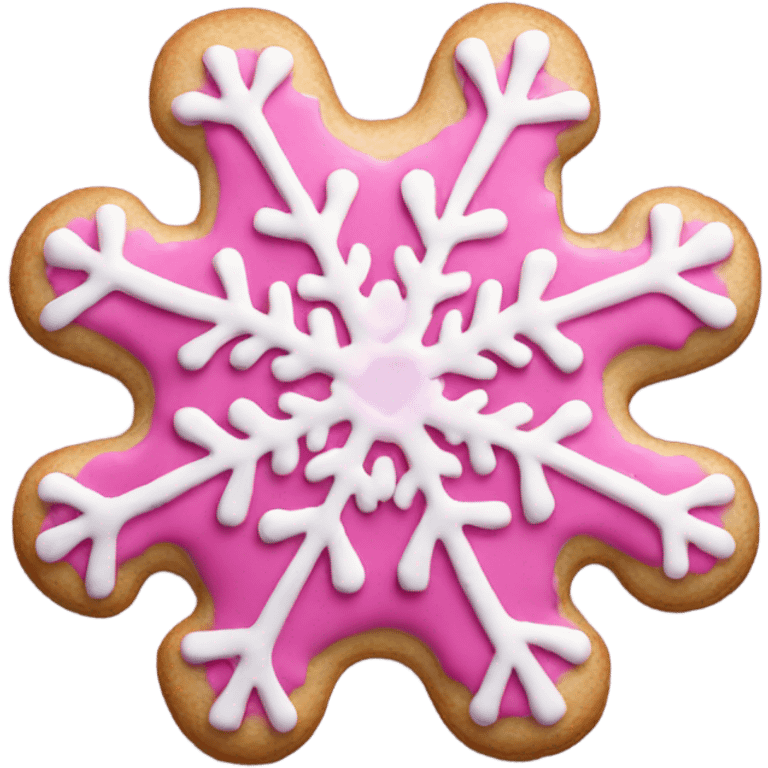 pink snowflake cookie  emoji