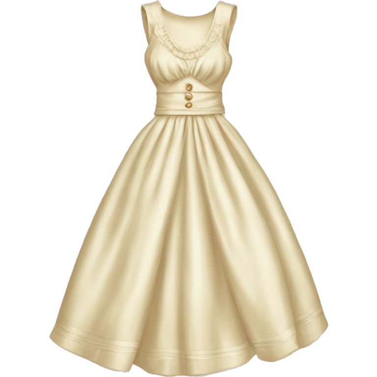 fancy vintage cream dress emoji