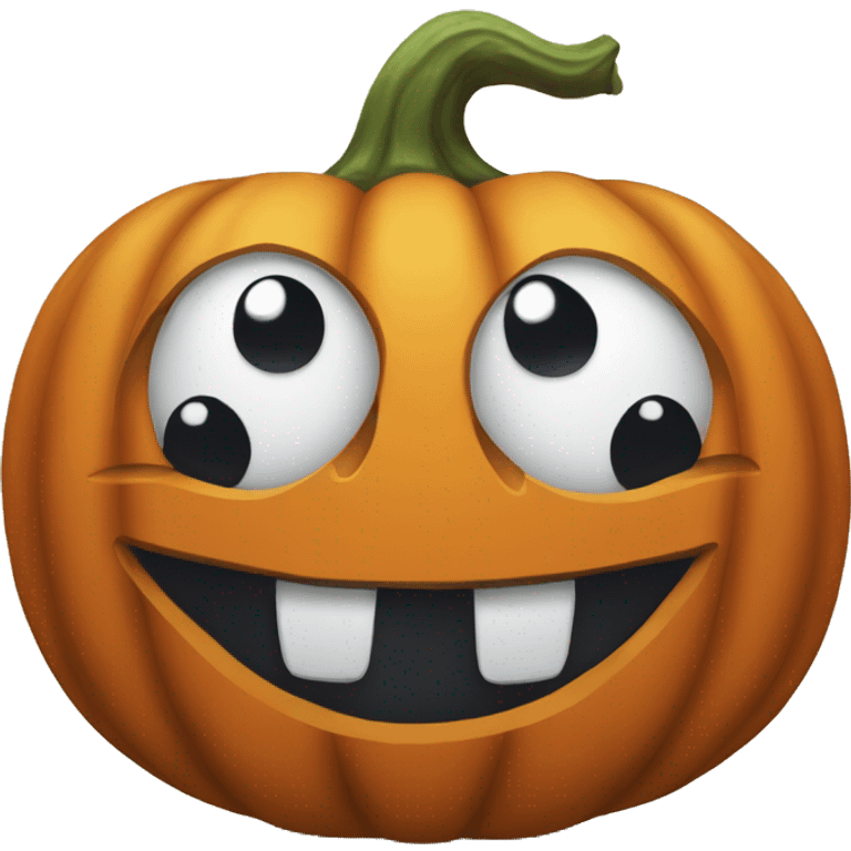 Silly pumpkin emoji