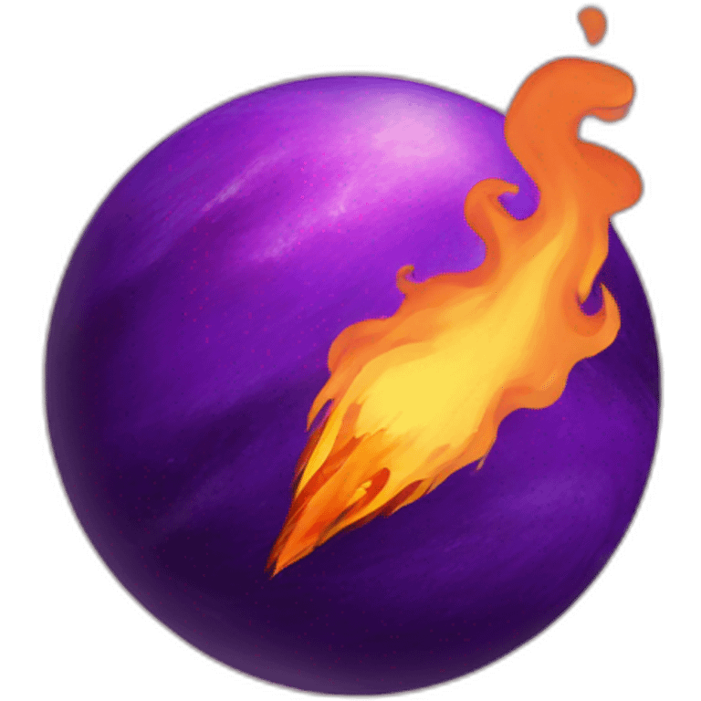 purple planet on fire emoji