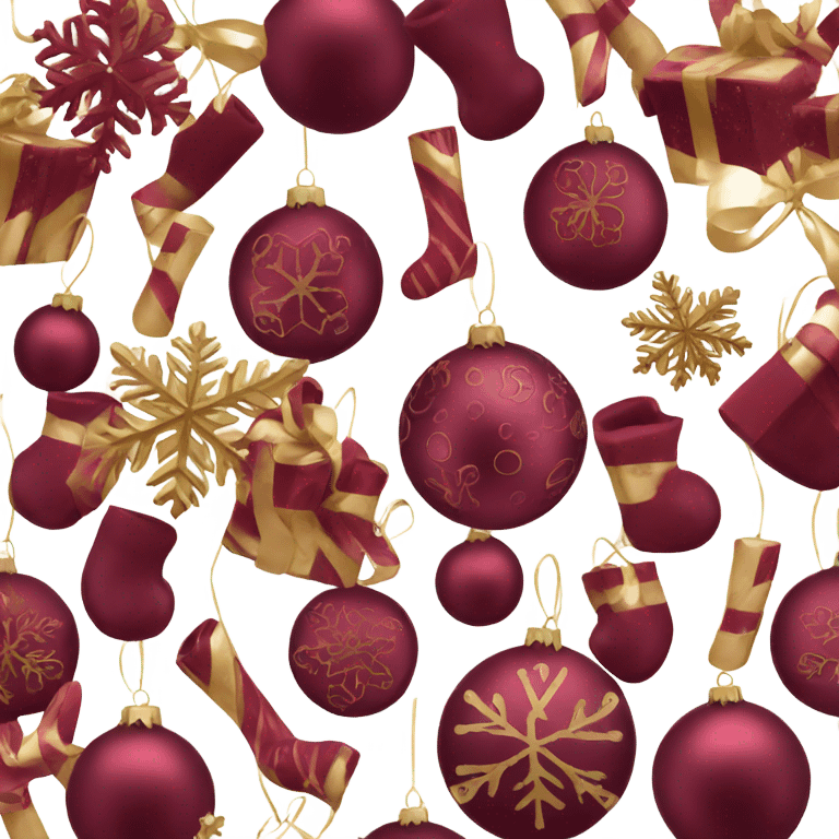 Burgundy Christmas decoration  emoji