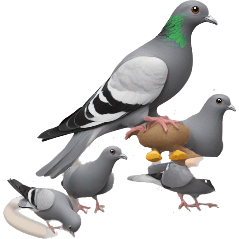 feeding pigeons emoji