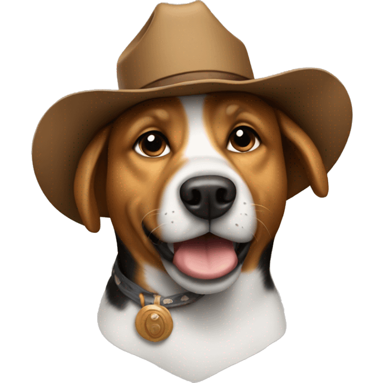 dog with cowboy hat emoji