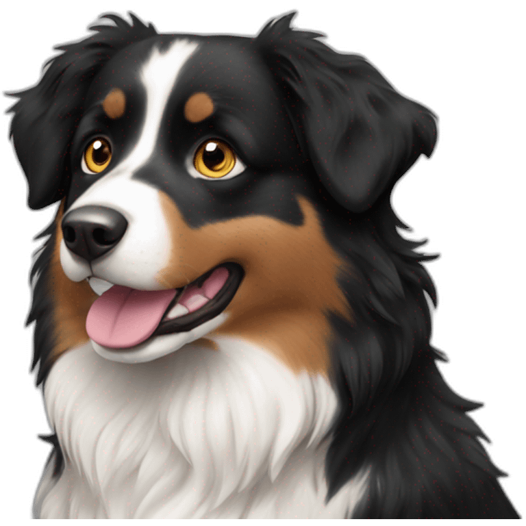 black tri Australian shepherd emoji