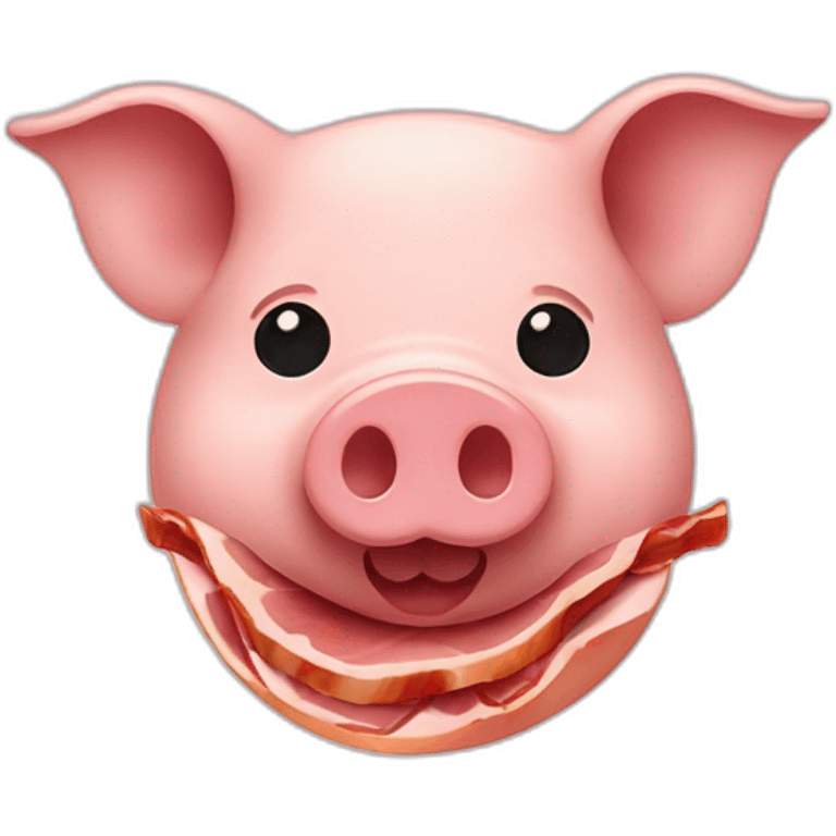 pig sliced and bacon inside emoji