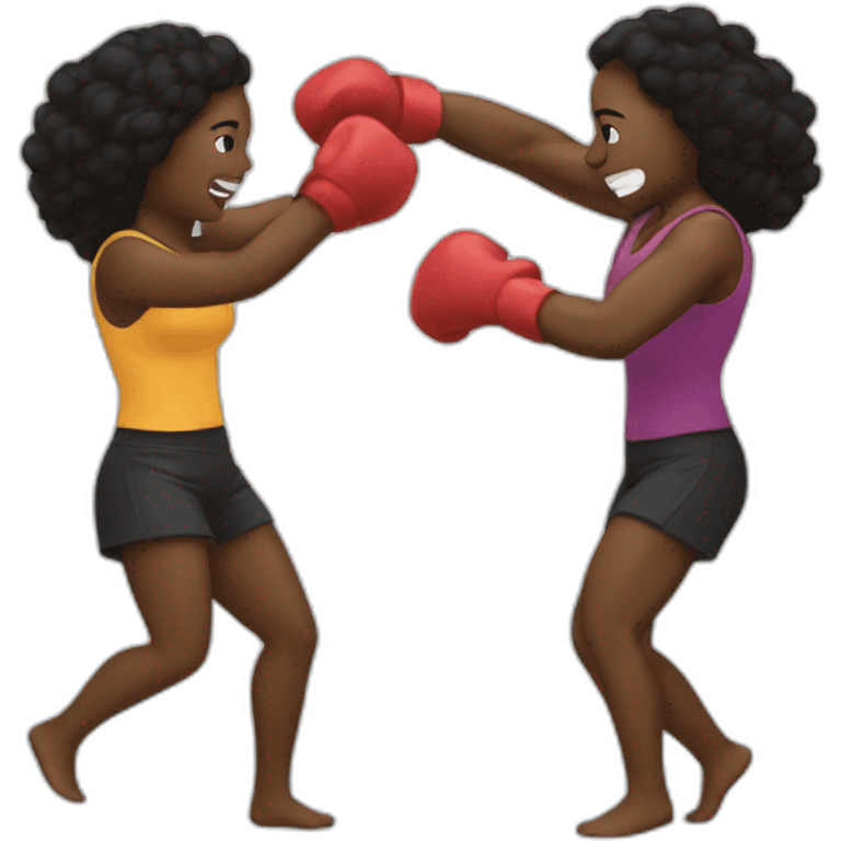 black couple pillow fighting emoji