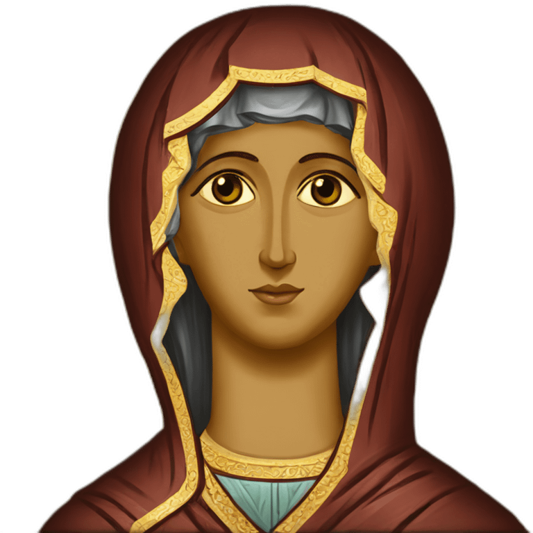 Orthodox Icon byzantin Theotokos emoji