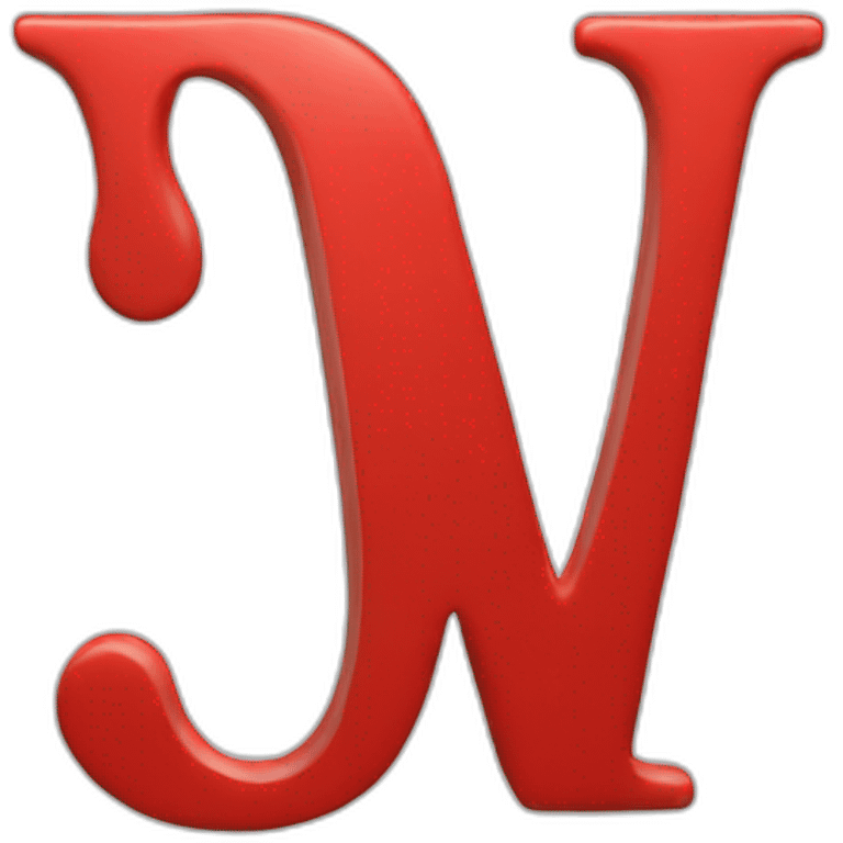 white letter w on red background emoji