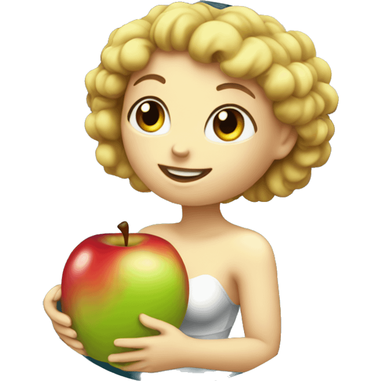 Venus with apple emoji