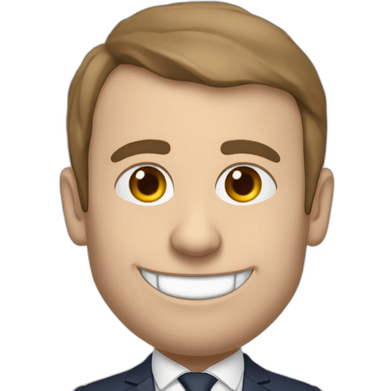 Macron avec une chèvre emoji