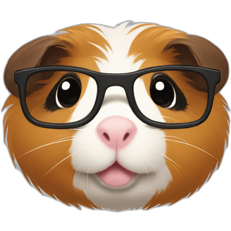 Guinea pig with glasses emoji