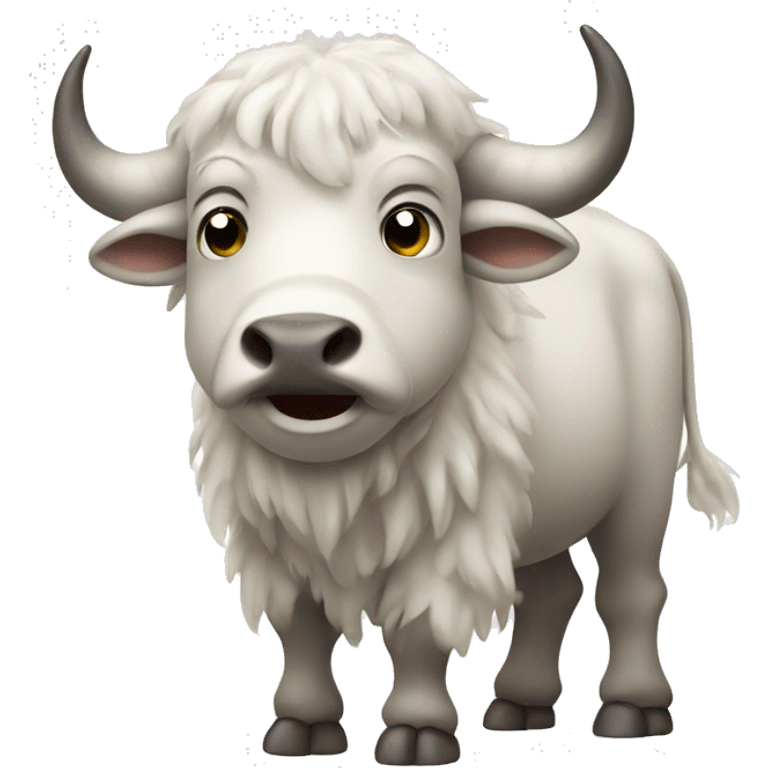 White buffalo farting emoji